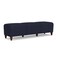 Lesro Siena Lounge Reception 3 Seat Bench, Walnut, OH Navy Upholstery SN3001 - alternate 2